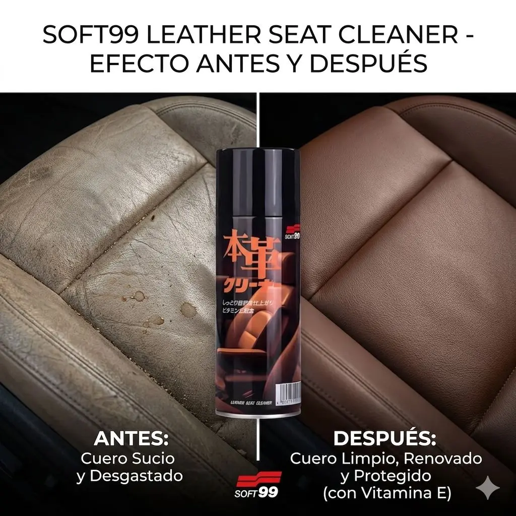 Limpiador Cuero Auto Soft99 300ml Vitamina E Origen Japones