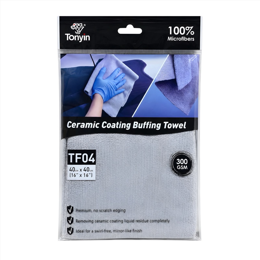 TY TF04 CERAMIC COATING TOWEL 40*40*300GSM