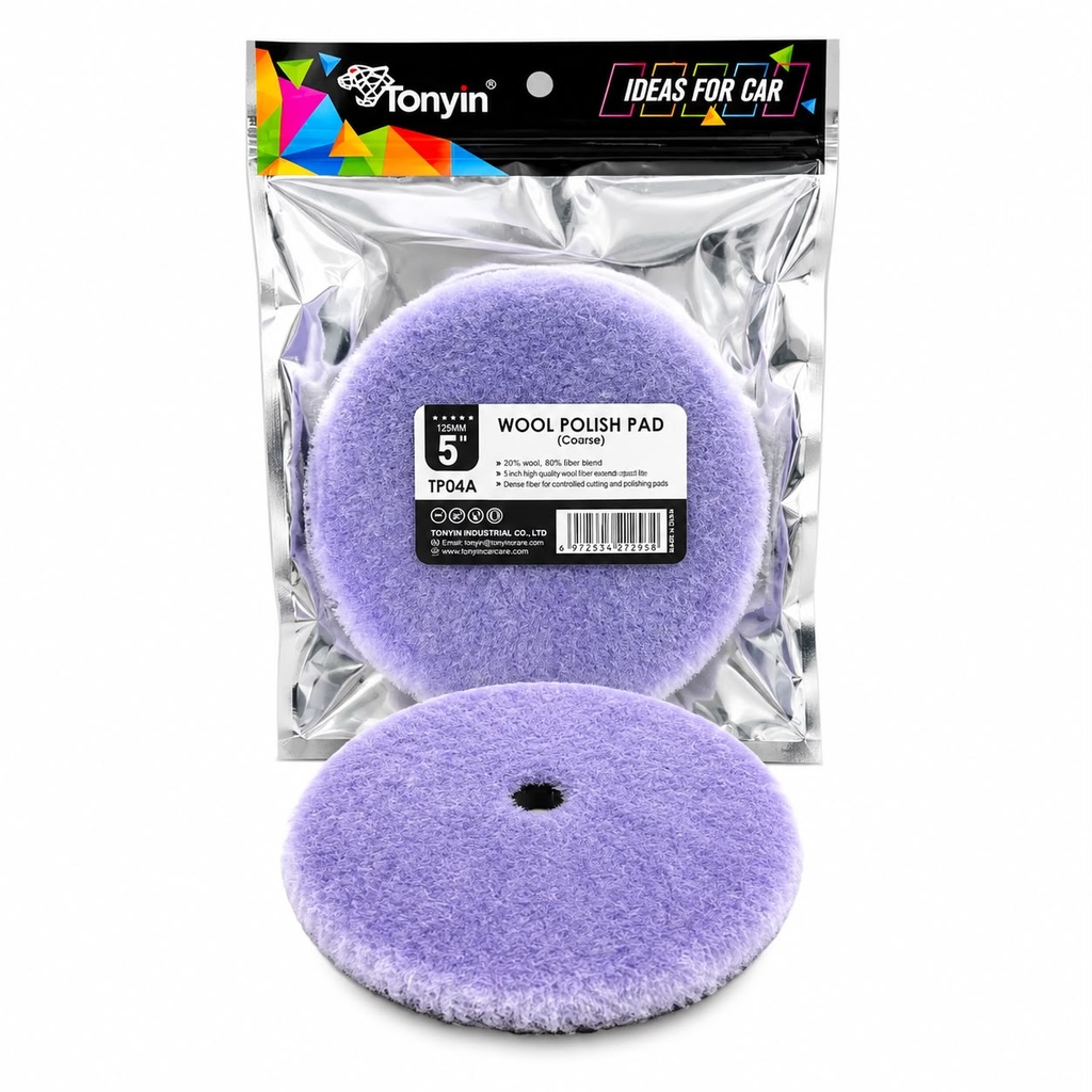 [TP04A] Pad de Lana para Pulir Tonyin 5” Coarse Alto Corte TP04A