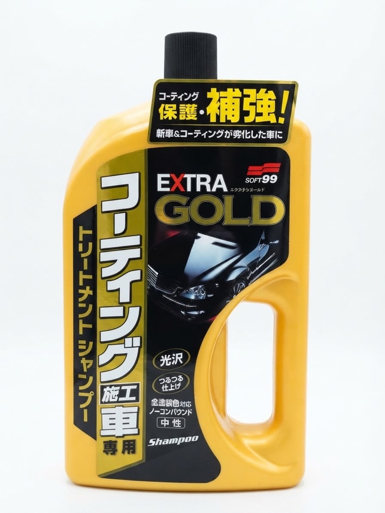 Shampoo Auto Soft99 Extra Gold Tratamiento Cerámico Brillo